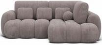 Kampinė sofa - lova Cozion Modullo 03, šviesiai pilka sp., dešininė, 165 x 267 cm x 105 cm