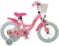 Vaikiškas dviratukas su papildomais ratukais, vaikų Volare Disney Princess 21414-SACB, rožinė sp., 14"