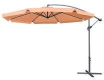 Dārza saulessargs Malatec XXL, 350 cm, gaiši brūna krās.