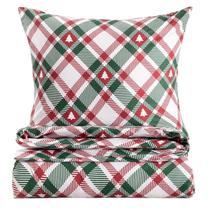 Kalėdinis patalynės užvalkalų komplektas Homla Adyga 758720, raudonas/žalias, 160 x 200 cm