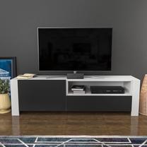 ТВ стол Kalune Design Piedmont, антрацитовый цв./белый цв./темно-серый цв., 36.8 см x 46 см x 160 см