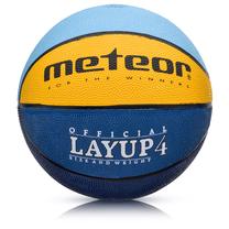 Баскетбольный мяч Meteor Layup 07079, 4 размер, синий цв./желтый цв.