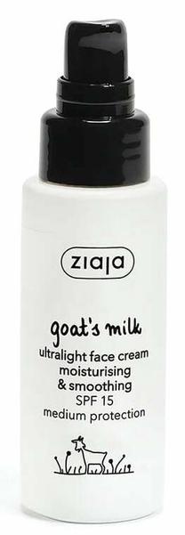 Крем для лица Ziaja Goat's Milk Ultralight, 50 мл, 20+, SPF 15