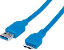 Vads Techly USB 3.0 male, Micro USB B male, 1 m