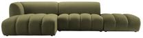 Modulinė sofa Micadoni Harry Velvet, žalia sp., kairinė, 317 x 160 cm x 72 cm