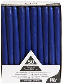 Набор свечей, конический Pap Star Original, 7 час, 50 шт., синий цв.