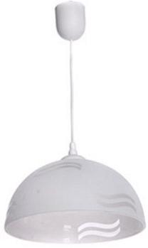 Valgusti rippuv Lamkur Pojedyncze LM-1.42/2_BIALY, E27, 1 x 60 W, valge v. / valge v.