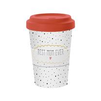 Puodelis PPD Best Mom, balta sp., 0.40 l