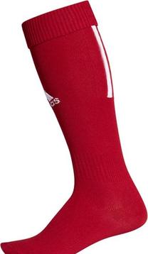 Futbola zeķes Adidas Santos CV8096, balta krās./sarkana krās., 40-42, 2 gab.