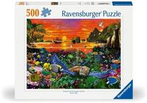 Dėlionė Ravensburger Turtle In The Reef, 36 cm x 49 cm, 500 vnt., įvairių spalvų