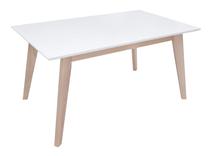Stalas išskleidžiamas, ąžuolo sp./balta sp., 150 cm x 90 cm x 77.5 cm