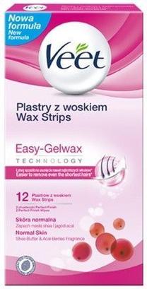 Depiliacinės juostelės Veet Easy-Gelwax, 12 vnt.