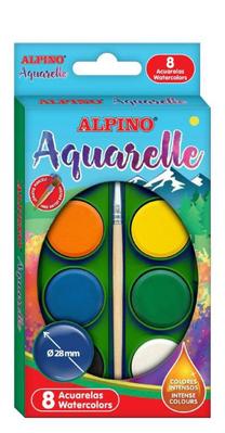Värv akvarell Alpino 1AAQ000008, mitmevärviline, 8 tk, 8 värv.