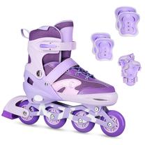 Riedučių ir apsaugų komplektas Nils Extreme Moonbeam NA0189, violetinė sp., 31-34