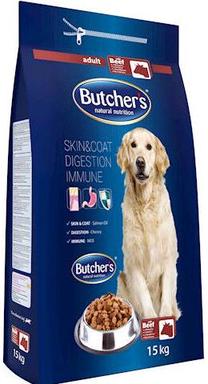 Sausas šunų maistas Butchers Skin & Coat, jautiena, 15 kg