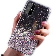 Telefono dėklas Fusion Accessories Glue Glitter Back Case Silicone Case For P40 Lite E, juoda sp., Huawei