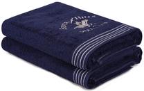 Vannas dvieļu komplekts Beverly Hills Polo Club Bath Towel Set 405, zilimelns krās., 140 cm x 70 cm, 2 gab.