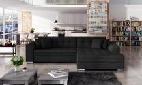Kampinė sofa Sorento Sawana 14, juoda sp., dešininė, 295 x 195 cm x 80 cm