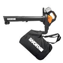 Akumuliatorinis lapų pūstuvas Worx Dual Battery Brushless, juoda sp./oranžinė sp. Prekė su pažeista pakuote.