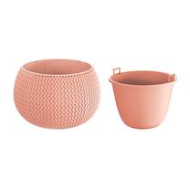 Gėlių vazonas DKSP370-488U, plastikinis, Ø 37 cm, rožinė sp.