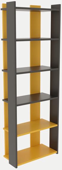 Pastatoma lentyna Kalune Design Şakran 854KLN3610, geltona sp./pilka sp., 180 cm x 63 cm x 32 cm