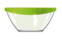 Bļoda Luminarc, caurspīdīga krās./zaļa krās., 28 cm