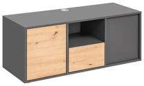 ТВ стол Meble Okmed Monoss, дубовый цв./графитовый цв., 115 см x 45 см x 48 см