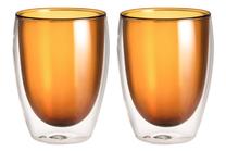 Dvigubo stiklo stiklinių rinkinys Maku 635272, ruda sp., 0.35 l