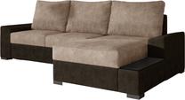 Kampinė sofa Negro Dora 28, Dora 21, šviesiai ruda sp./tamsiai ruda sp., dešininė, 160 x 245 cm x 90 cm