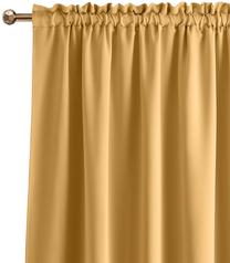 Ночная штора Room99 Laurel, горчичный цв., 140 см x 260 см
