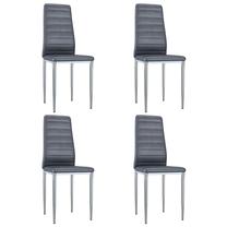 Krēslu komplekts VLX 248293, pelēka krās., 48 cm x 41.5 cm x 99 cm, 4 gab.