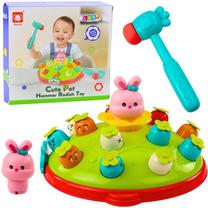 Žaidimas, su plaktuku Lean Toys Cute Pet Hammer Radish, 9 cm, įvairių spalvų