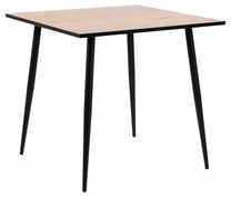 Stalas Wilma, ąžuolo sp./juoda sp., 80 cm x 80 cm x 75 cm