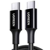 Kabelis Ugreen US300, 2 x USB-C, 200 cm, melna krās., 100 W