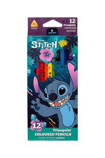 Spalvoti pieštukai Disney Stitch, 12 vnt.
