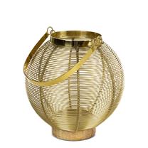Žvakidė Mela 05, metalas, Ø 22 cm, 23 cm, aukso sp.
