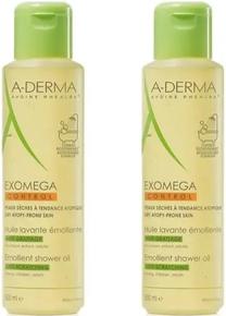 Kūno prausimosi aliejus A-Derma Exomega Control, 1000 ml, 2 vnt.