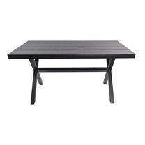 Lauko stalas Besk X, juoda sp., 150 cm x 90 cm x 75 cm