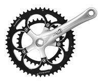Priekinis žvaigždžių blokas SunRace CR9F 50x34T 170mm 2x9-speed, aliuminis, sidabro sp./juoda sp.