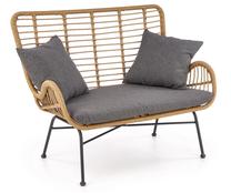 Lauko sofa Ikaro, ruda sp./pilka sp., 120 cm x 96 cm x 70 cm