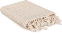 Paplūdimio rankšluostis Foutastic Capri 192DCH1591, kreminė sp./pilka sp., 185 cm x 90 cm
