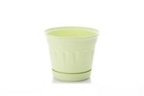 Gėlių vazonas Uniplastex Primavera UDP17, plastikinis, Ø 17 cm, balta sp./žalia sp.