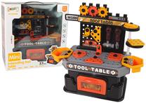 Bērnu darbarīku komplekts, rokdarbnieka galds Lean Toys Mini, daudzkrāsaina