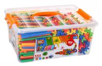 Salmiņu konstruktors Straws, 800 gab., daudzkrāsaina