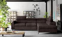 Kampinė sofa Kairos Dora 28, ruda sp., dešininė, 197 x 265 cm x 95 cm