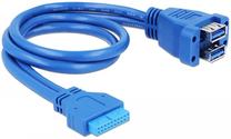 Kabelis Delock Pin Header USB, USB, 0.45 m, mėlyna sp.