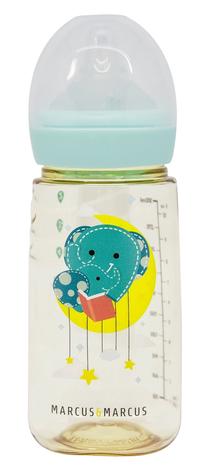 Bērnu pudele dzeršanai Marcus & Marcus PPSU Transition Feeding Bottle Ollie, 300 ml, 3 mēn., zaļa krās./gaiši zila krās.