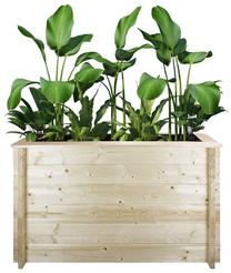 Gėlių vazonas Timbela M615-1, mediena, 118 cm x 38 cm, Ø 102 cm, medžio sp.