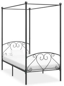 Lova viengulė VLX Metal 284441, 100 x 200 cm, pilka sp., be čiužinio, su grotelėmis