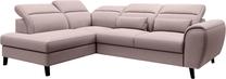 Kampinė sofa Noble Gojo 101, rožinė sp., kairinė, 201 x 255 cm x 100 cm